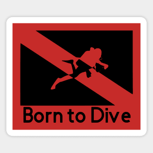 Born To Dive Padi Flag Magnet